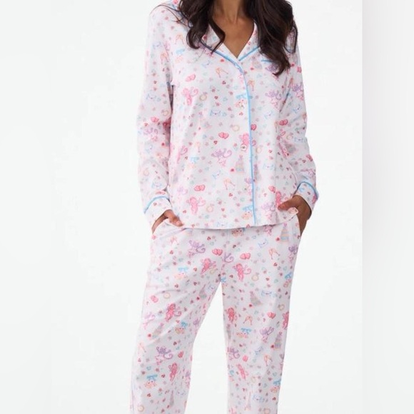 Roller Rabbit Monkey Said Yes Long Sleeve Polo Pajamas size small worn once - Picture 1 of 4